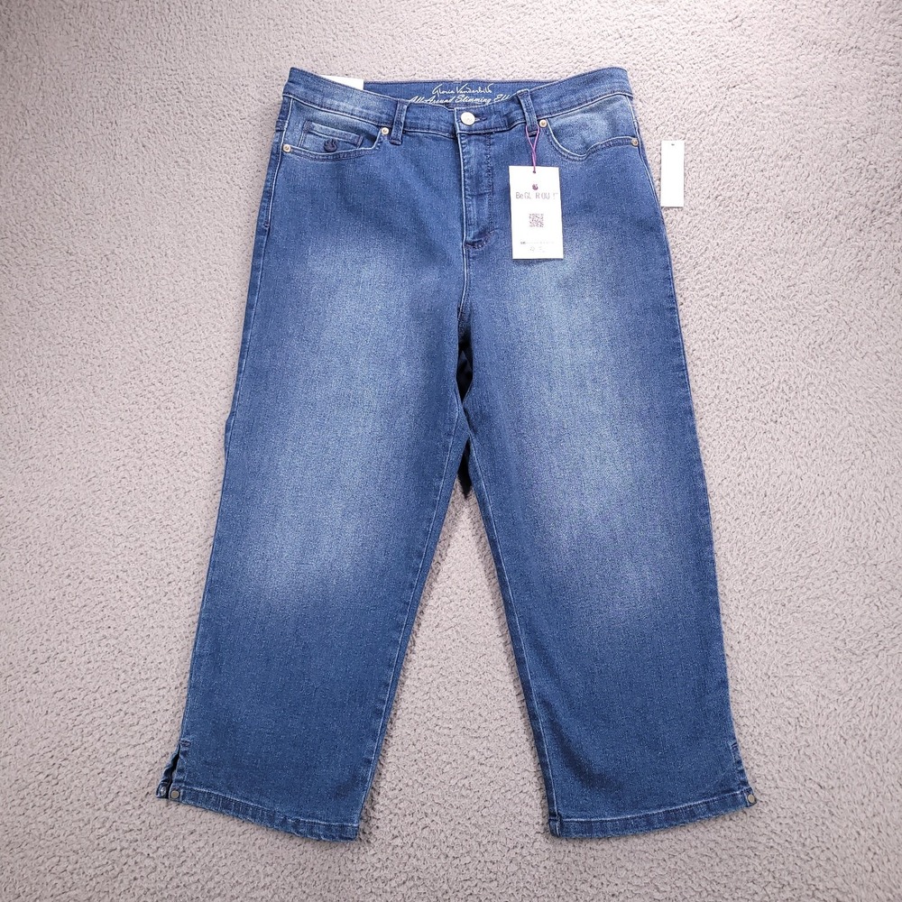 GLORIA VANDERBILT Jeans Size 12 AMANDA Capri Tapered Leg Classic Rise NEW